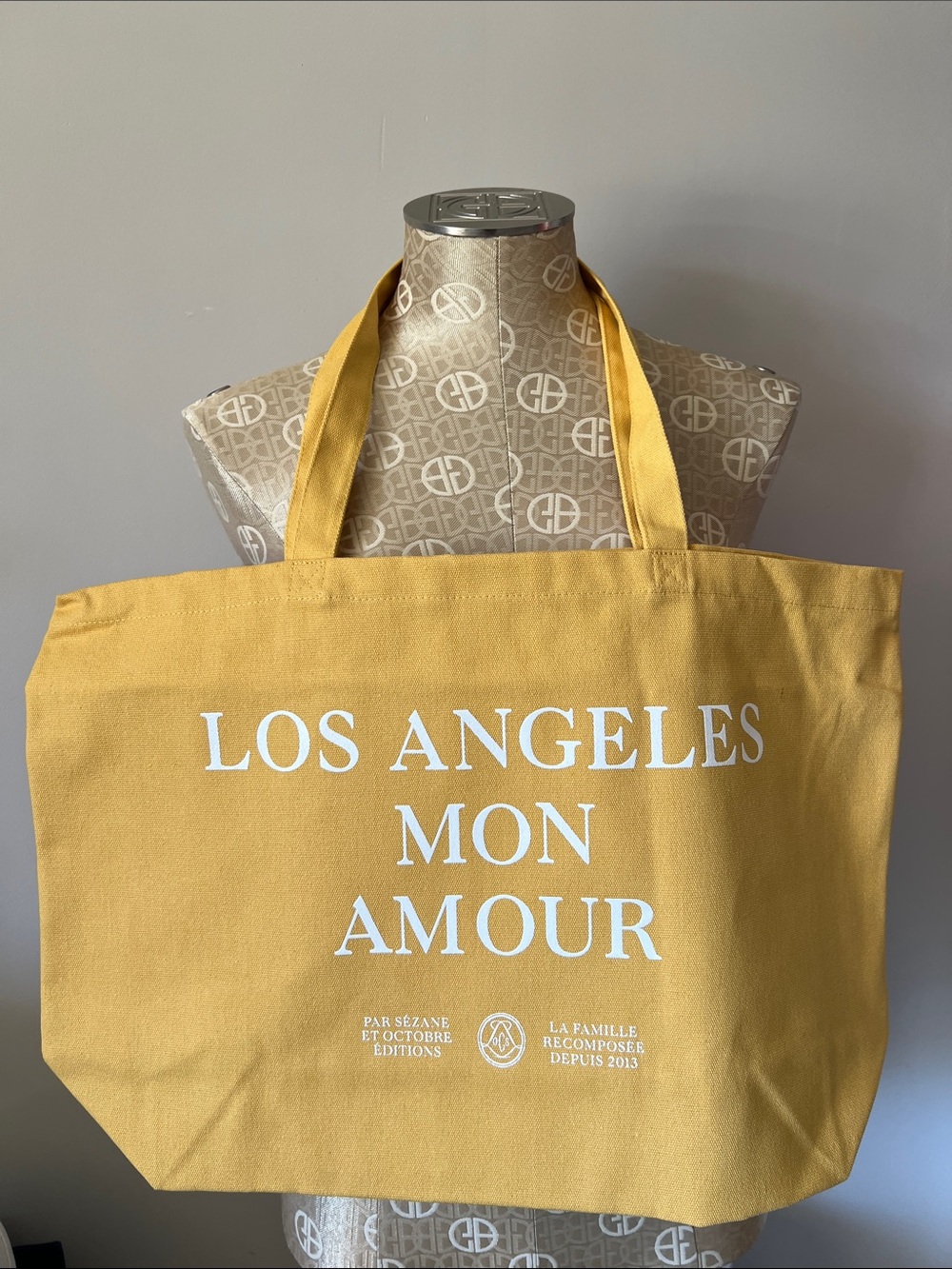 Sezane Los Angeles Mon Amour Tote in Mellow Yellow